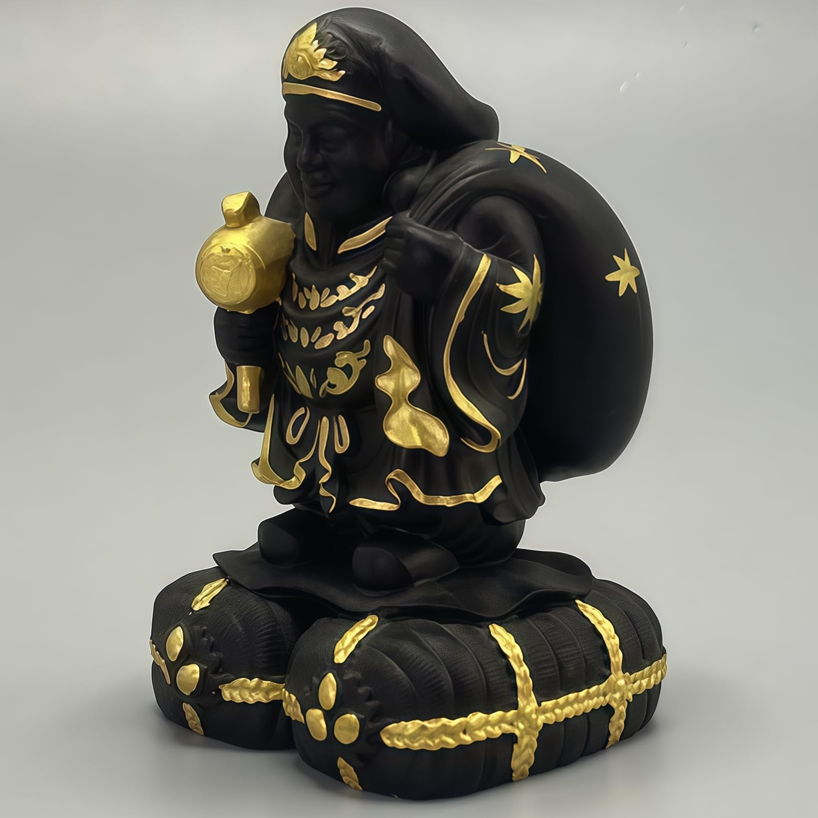 Amazon.co.jp: ツゲの木彫り 大黒天 恵比寿 仏像 高さ6cm 財神 開運